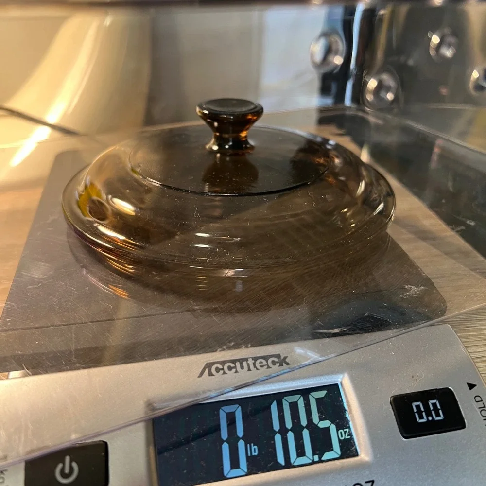 Pyrex Visions Amber Glass Lid P-81-C Replacement 6.25 Inch Brown Smoke Tint
